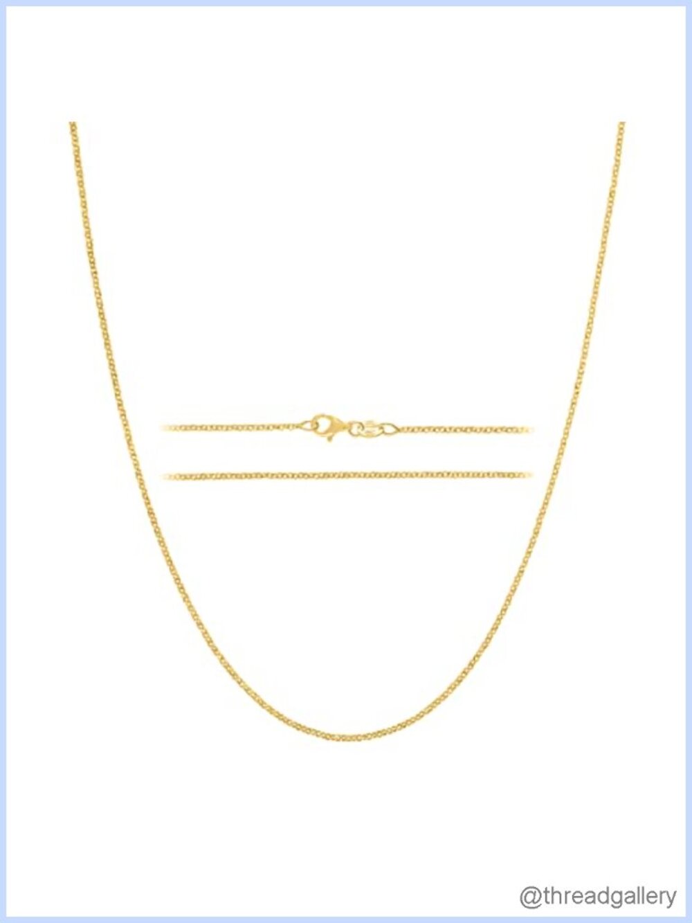 KISPER Cable Link Necklace 14K Gold Plated Over 925 Sterling Silver
